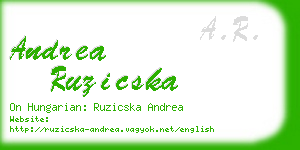 andrea ruzicska business card